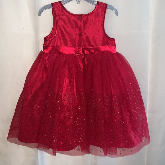 Genuine Kids From OshKosh -Red Dress w/ Red Tool and built in Mesh Peticoat.3T. - Picture 2 of 2